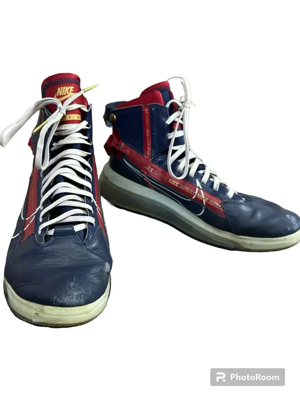 Men’s Nike Red White Blue 720 Saturn Olympic A02110-400 Air Max Shoes Size 10